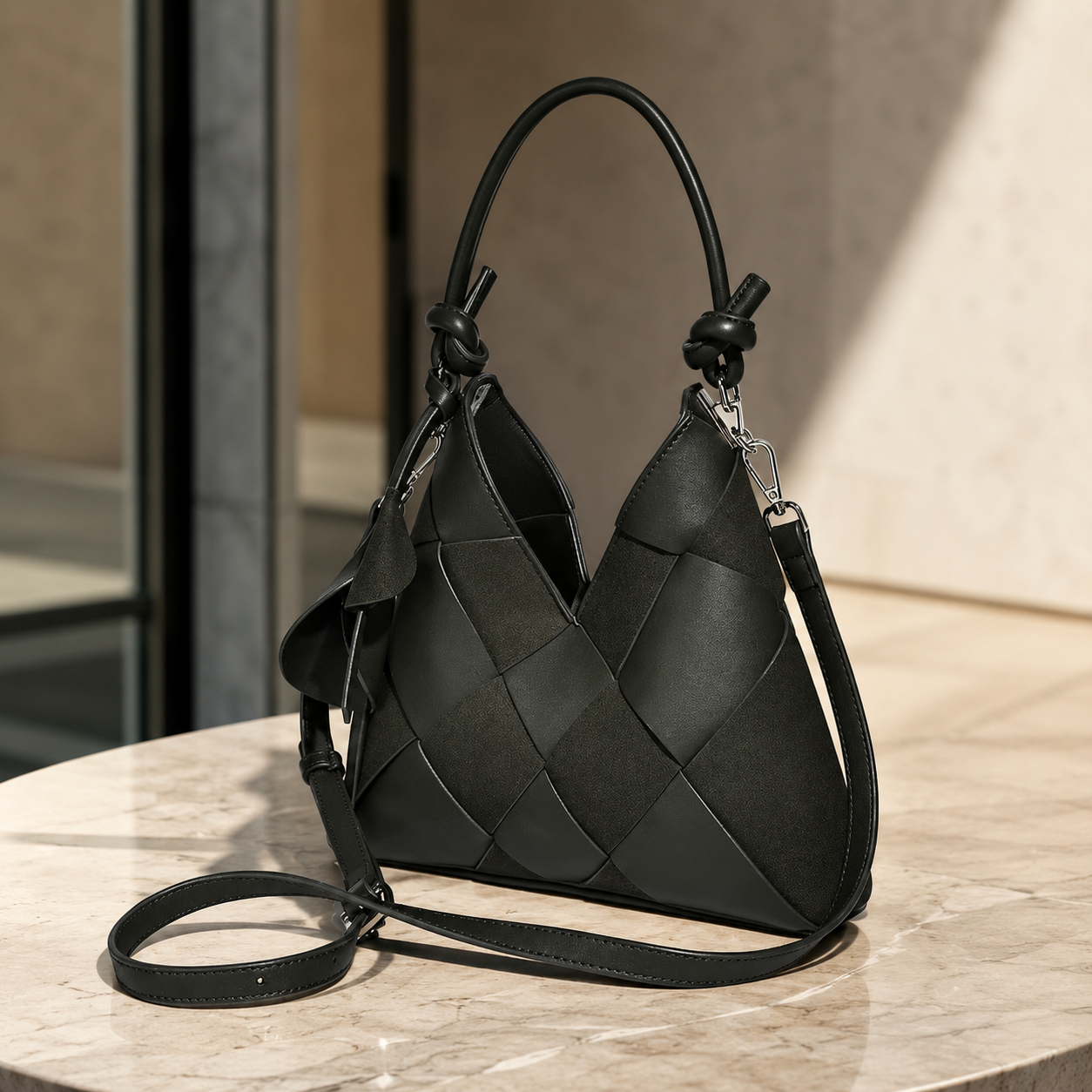 Natalia Women’s Pleated Top Handbag