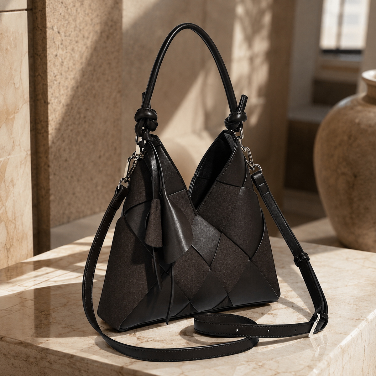 Natalia Women’s Pleated Top Handbag