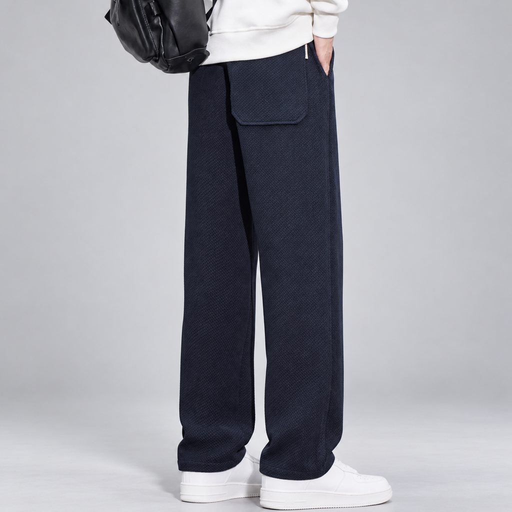 Thierry Men's Textured Wide-Leg Drawstring Pants