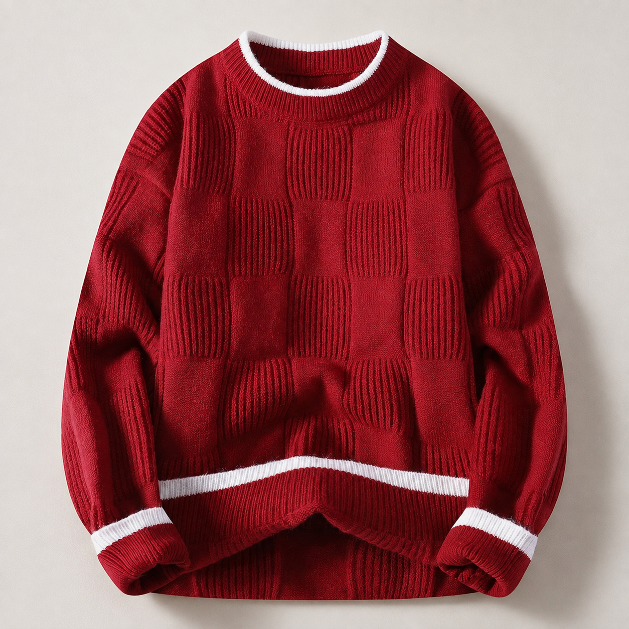 Nolan Men’s Textured Crewneck Knit Sweater