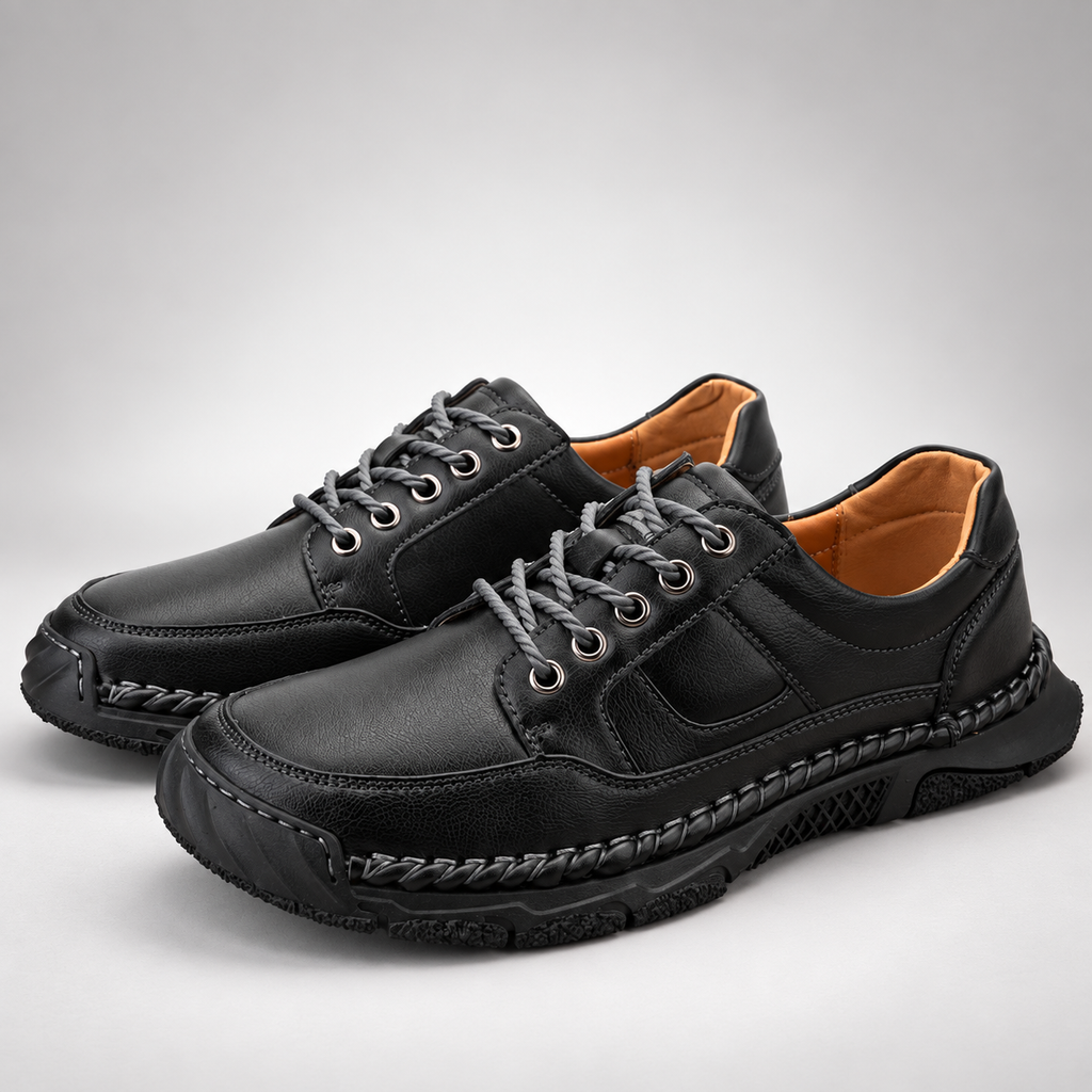 Nolan Men’s Leather-Look Lace-Up Casual Walking Shoes