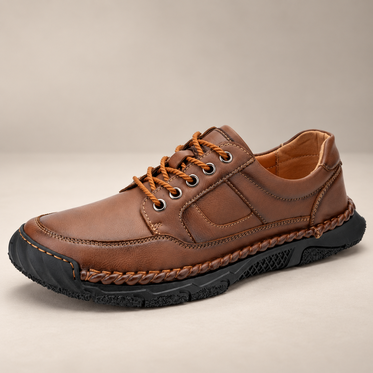 Nolan Men’s Leather-Look Lace-Up Casual Walking Shoes