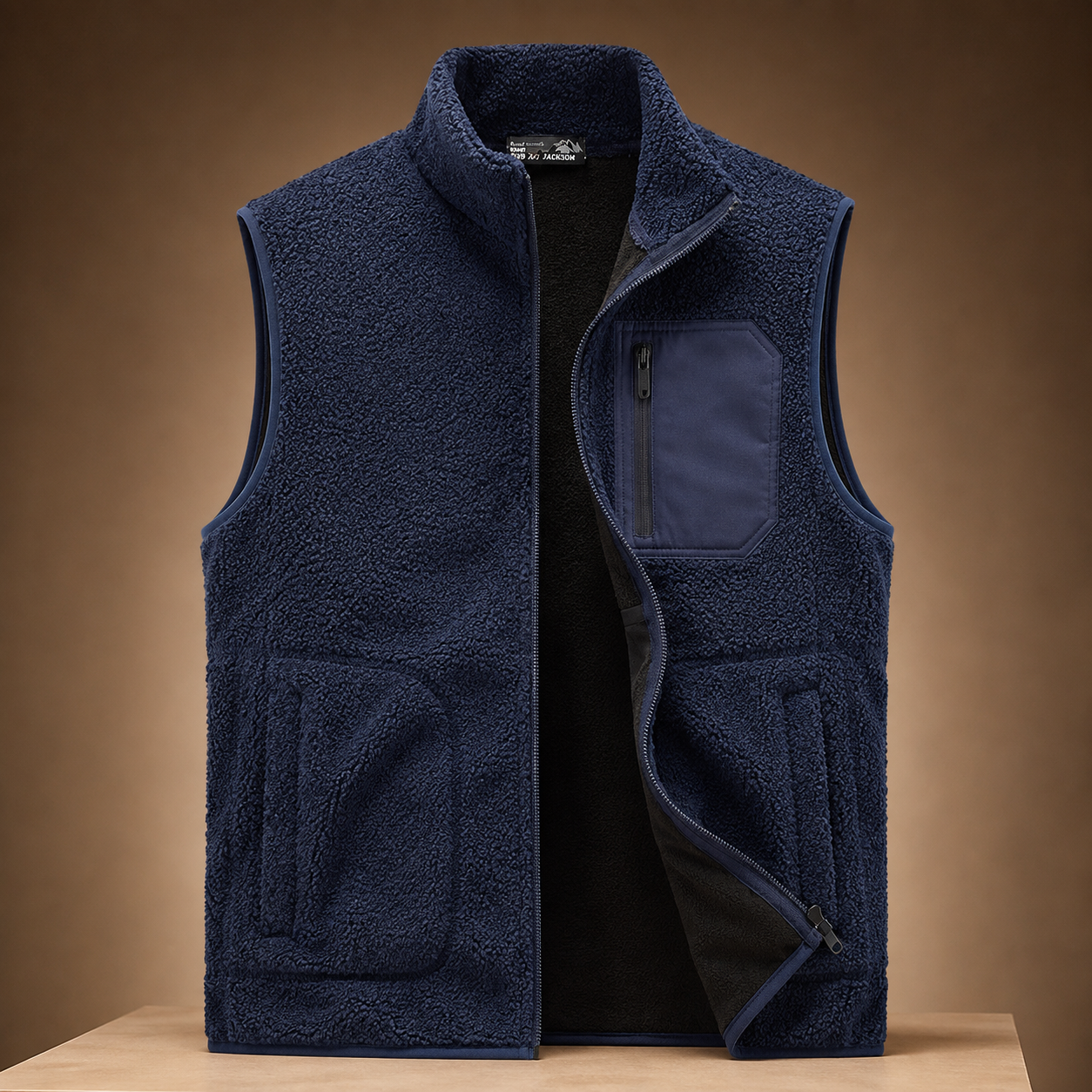 Nolan Men's Sherpa Fleece Vest – Full Zip Utility Winter Vest