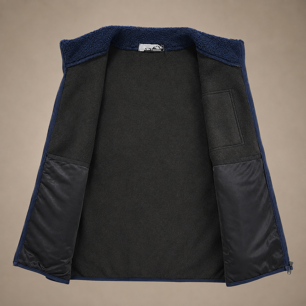 Nolan Men's Sherpa Fleece Vest – Full Zip Utility Winter Vest