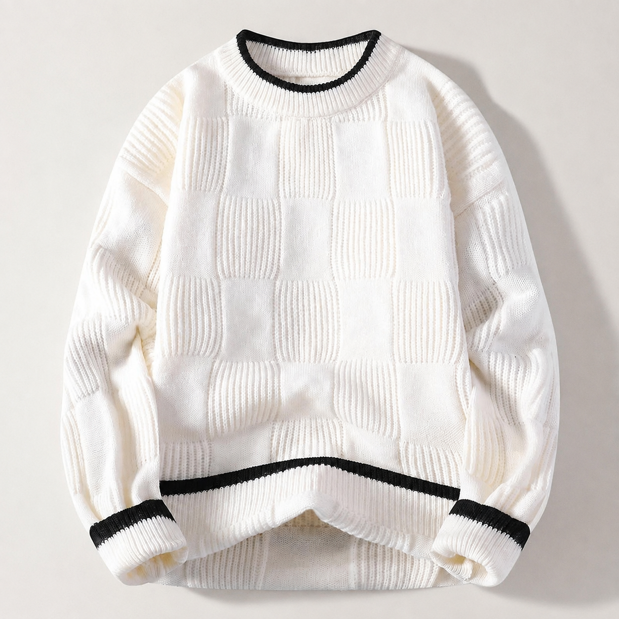 Nolan Men’s Textured Crewneck Knit Sweater