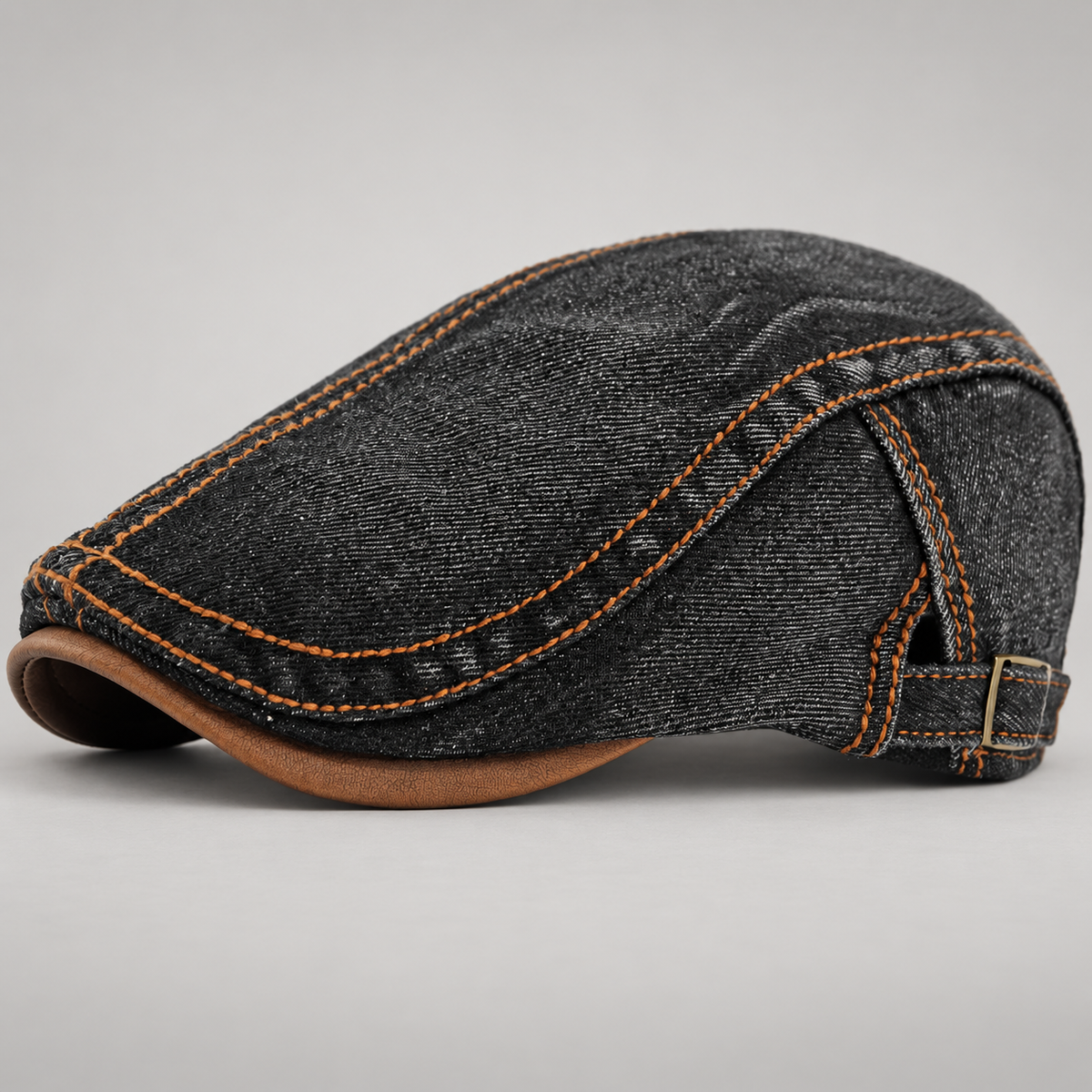 Nolan Washed Denim Flat Cap