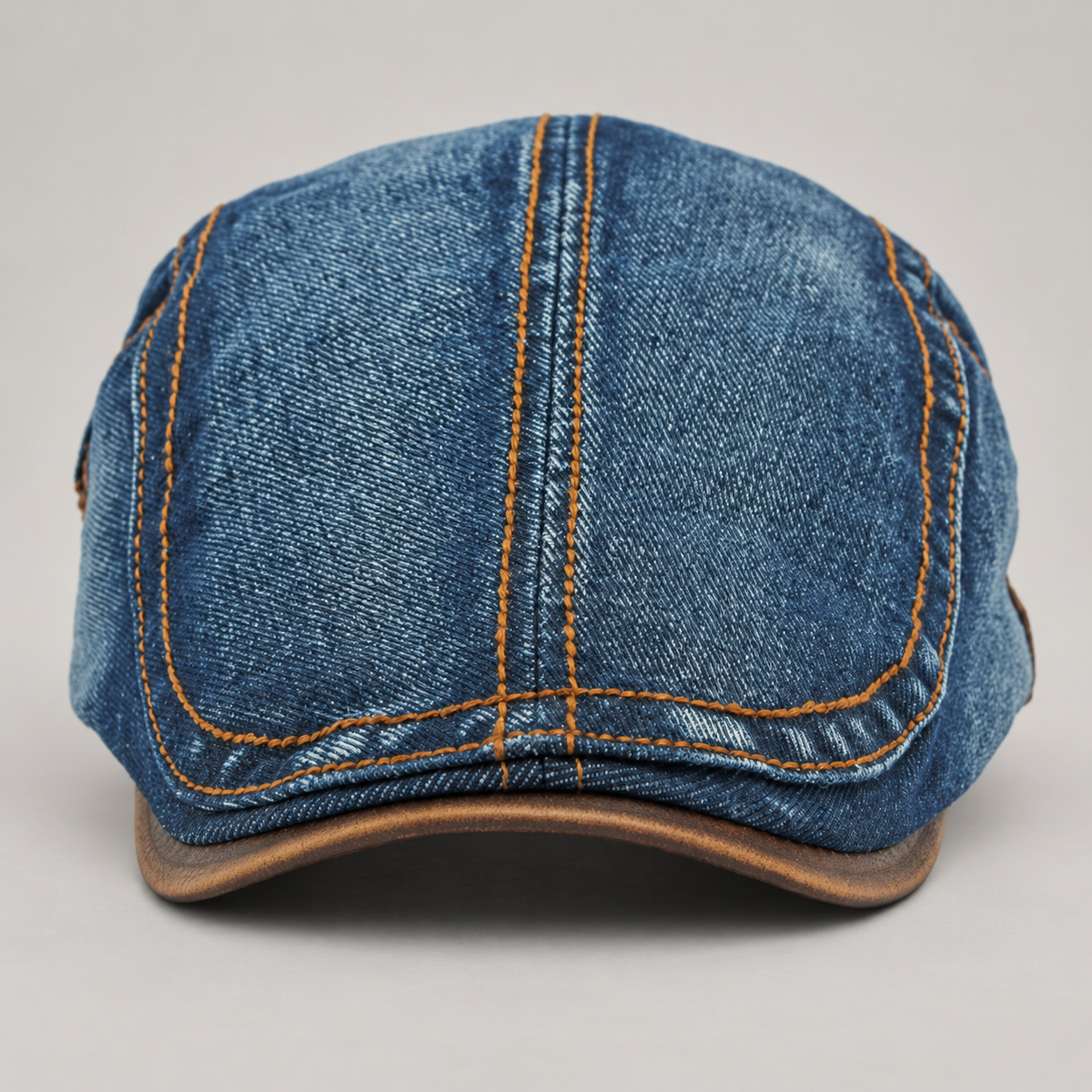 Nolan Washed Denim Flat Cap