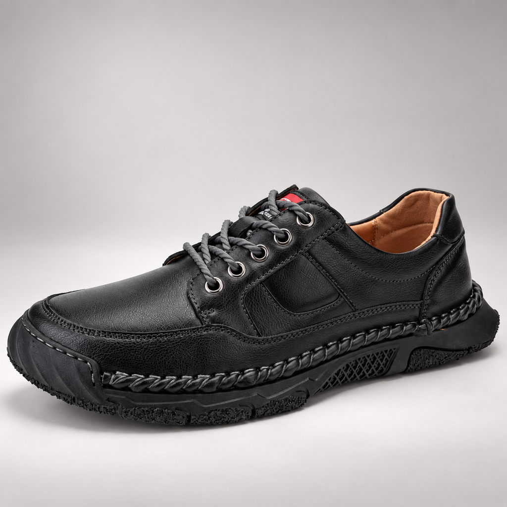 Nolan Men’s Leather-Look Lace-Up Casual Walking Shoes
