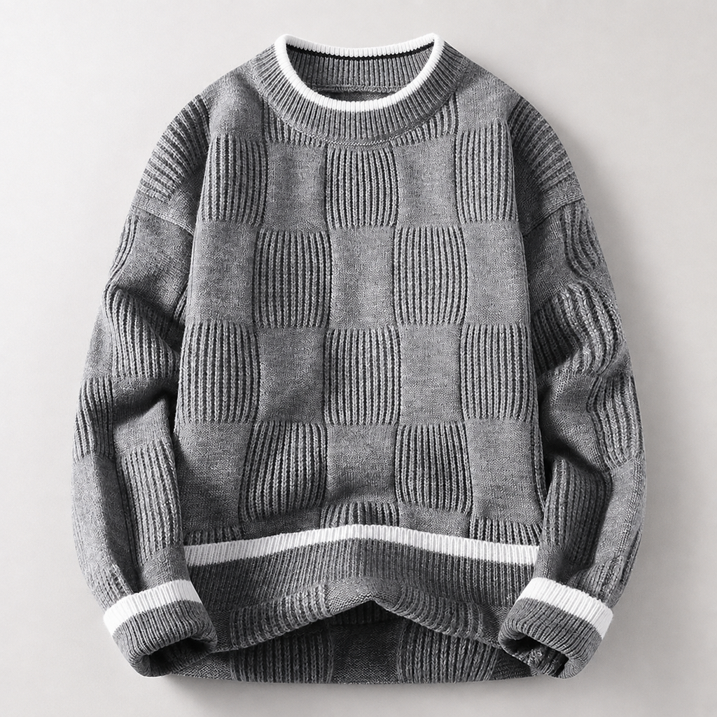 Nolan Men’s Textured Crewneck Knit Sweater