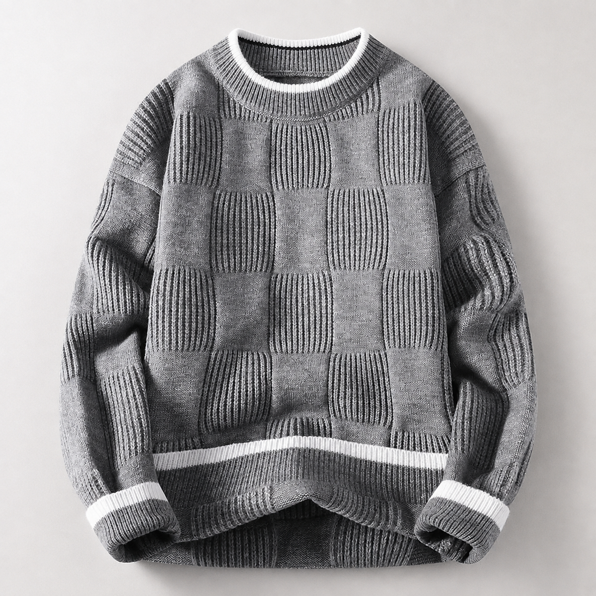 Nolan Men’s Textured Crewneck Knit Sweater