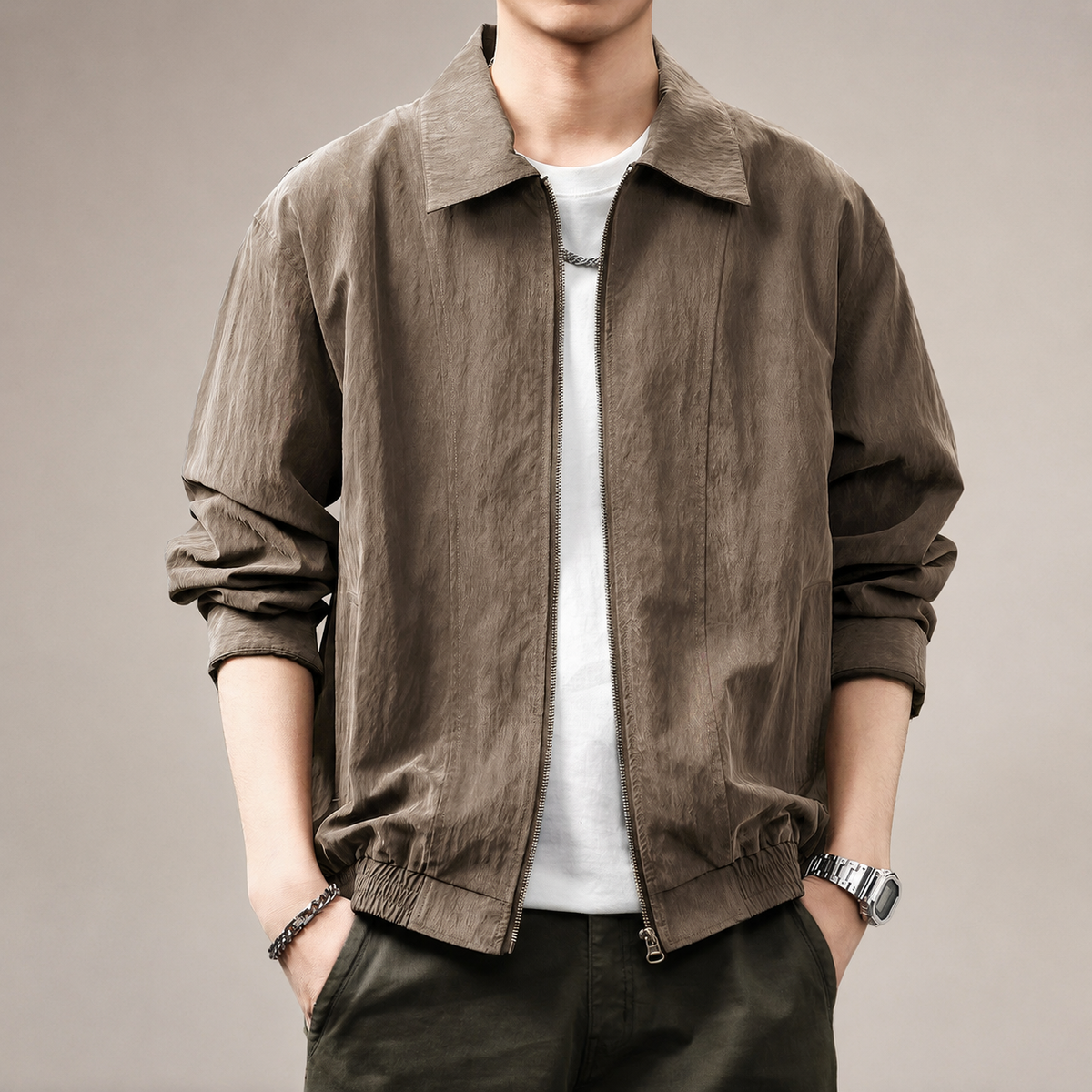 Northgrid Men’s Textured Zip Jacket