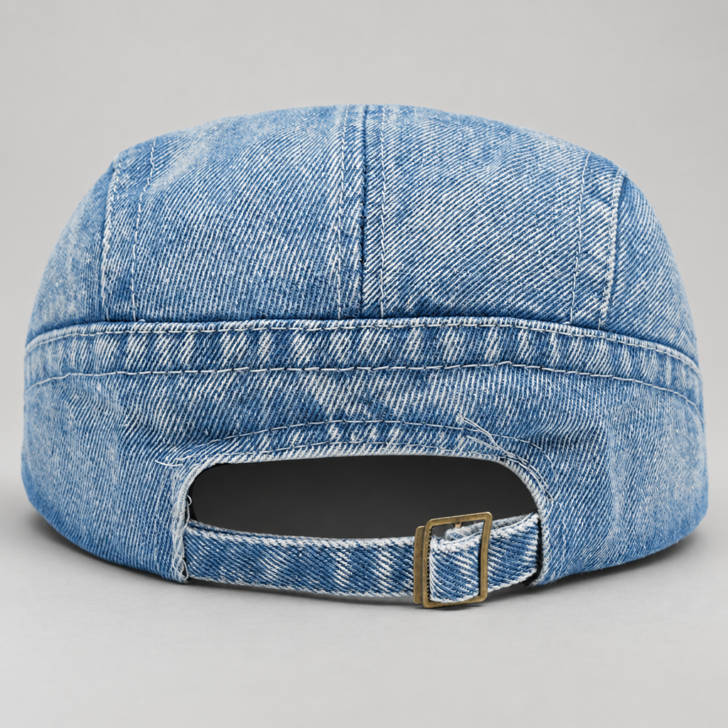 Octavian Men’s Distressed Denim Flat Cap
