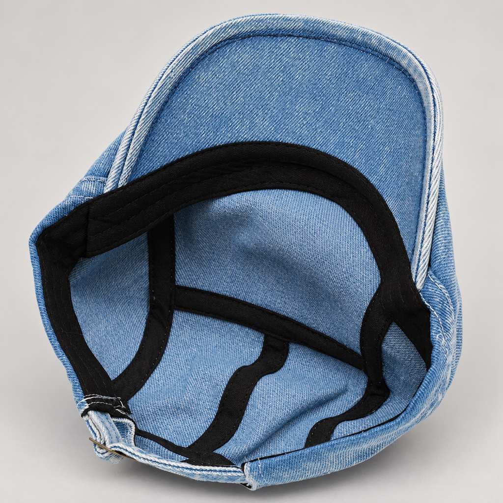 Octavian Men’s Distressed Denim Flat Cap