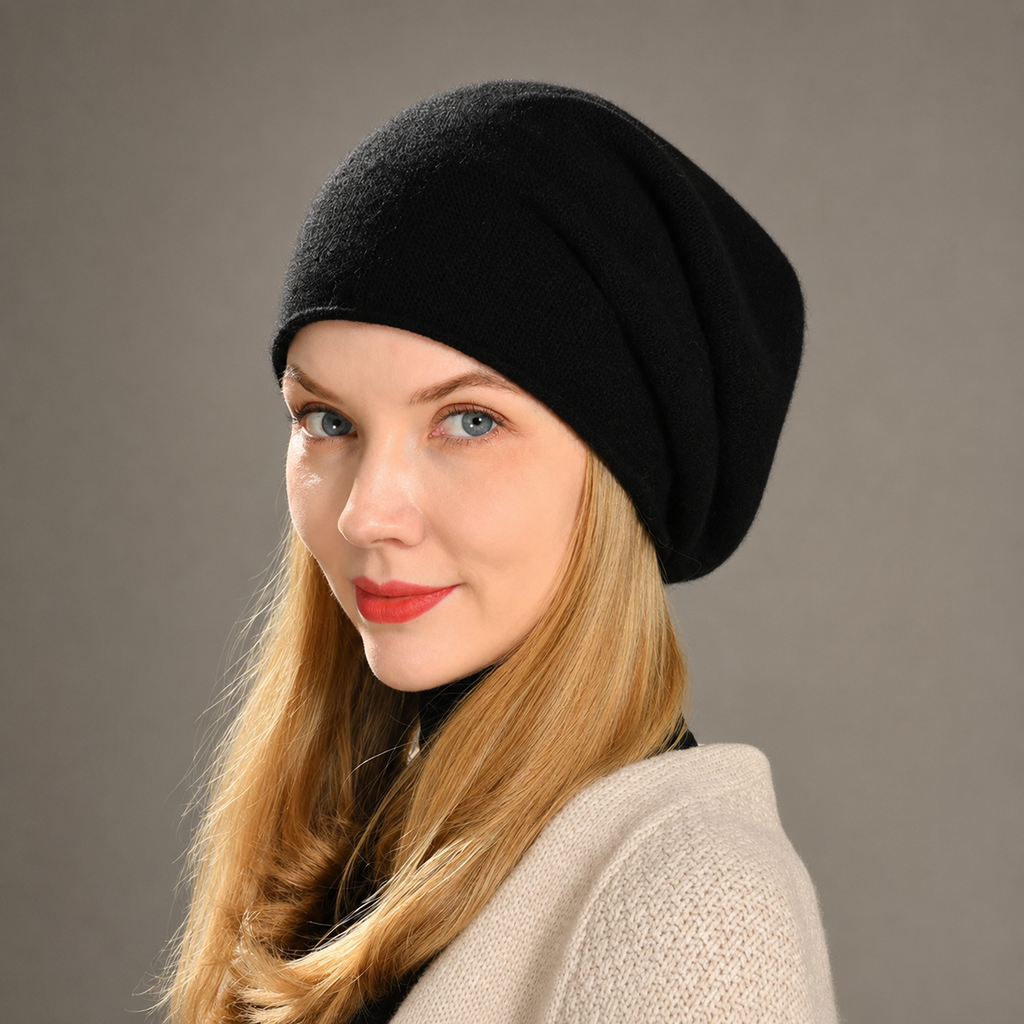 Olivia Cashmere Wool Knit Beanie