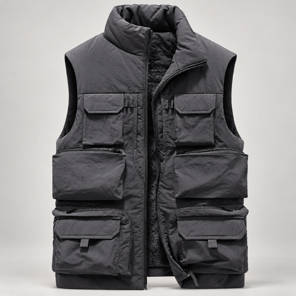 Orson Men’s Plush-Lined Multi-Pocket Utility Vest