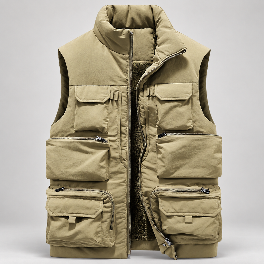 Orson Men’s Plush-Lined Multi-Pocket Utility Vest