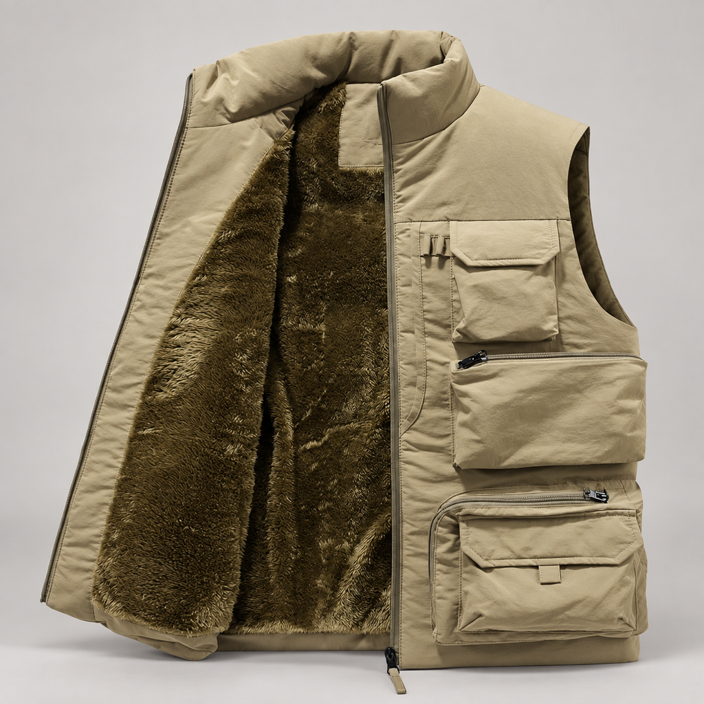 Orson Men’s Plush-Lined Multi-Pocket Utility Vest