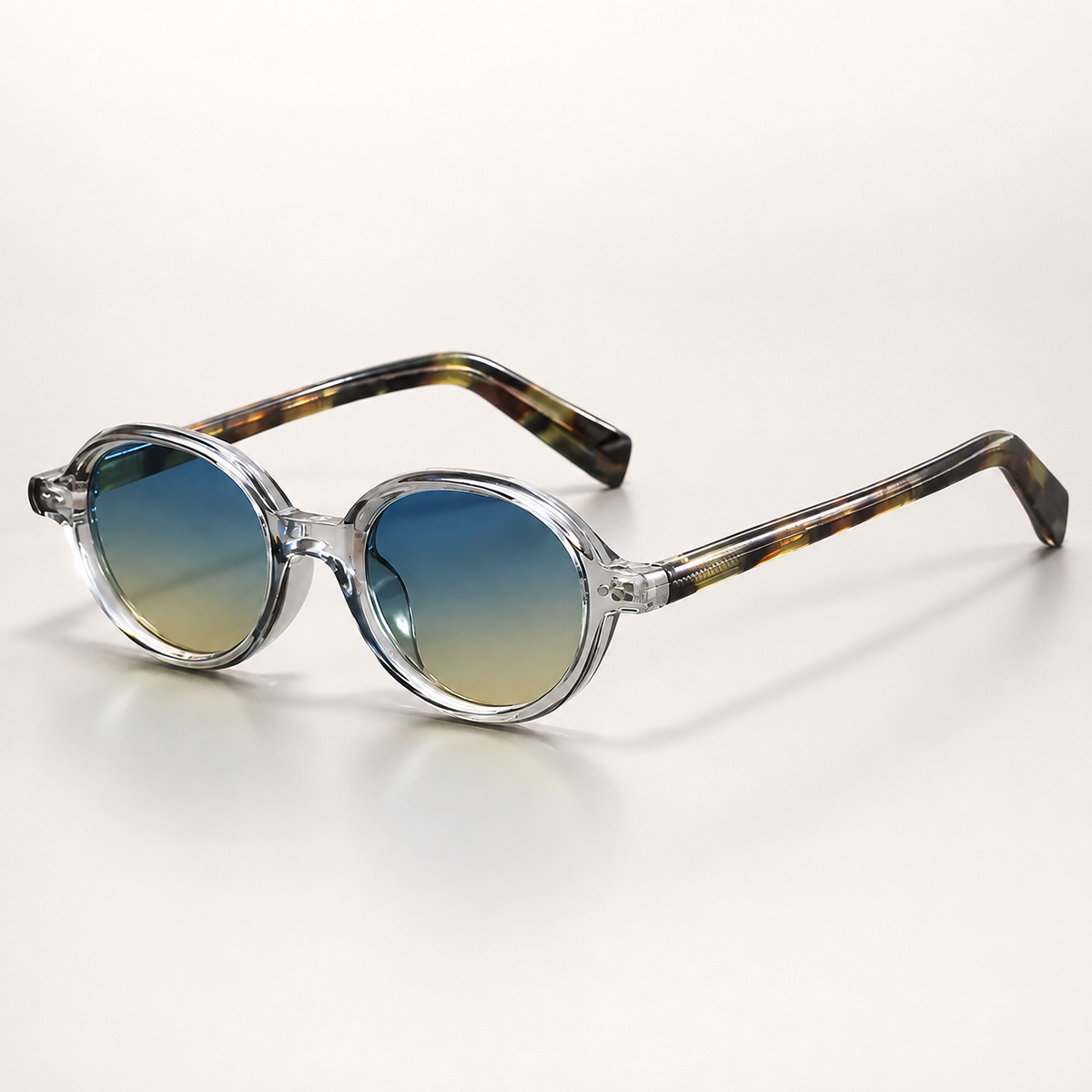 Oscar Retro Round-Frame Sunglasses