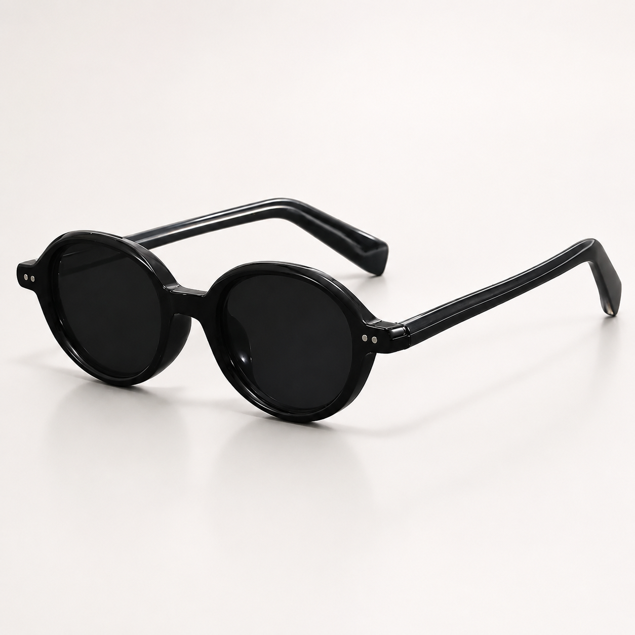 Oscar Retro Round-Frame Sunglasses