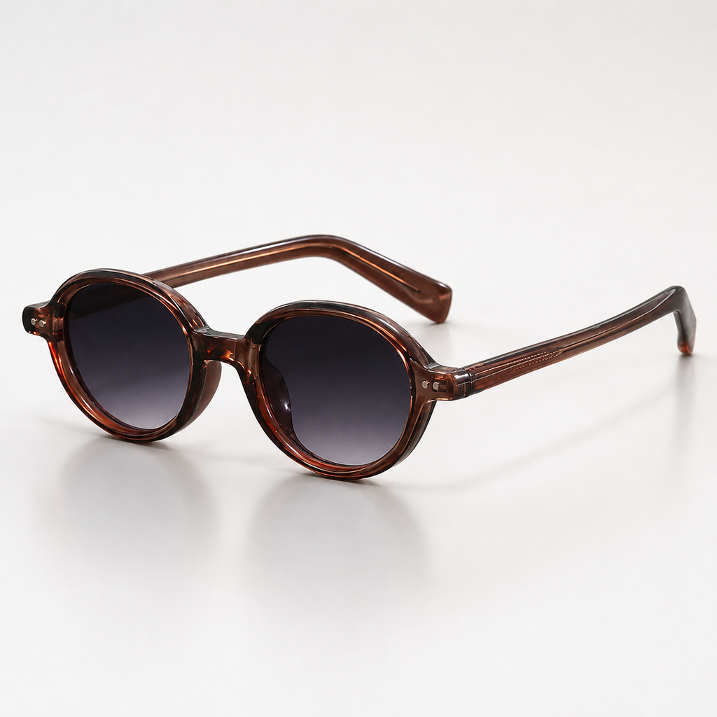 Oscar Retro Round-Frame Sunglasses