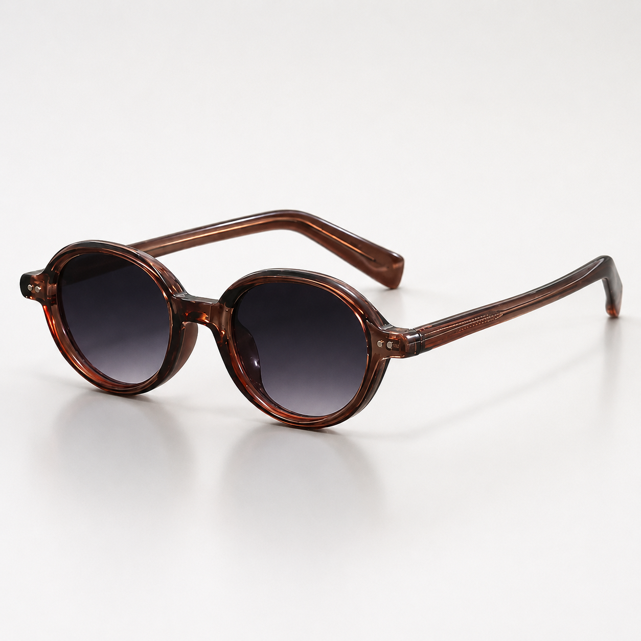 Oscar Retro Round-Frame Sunglasses