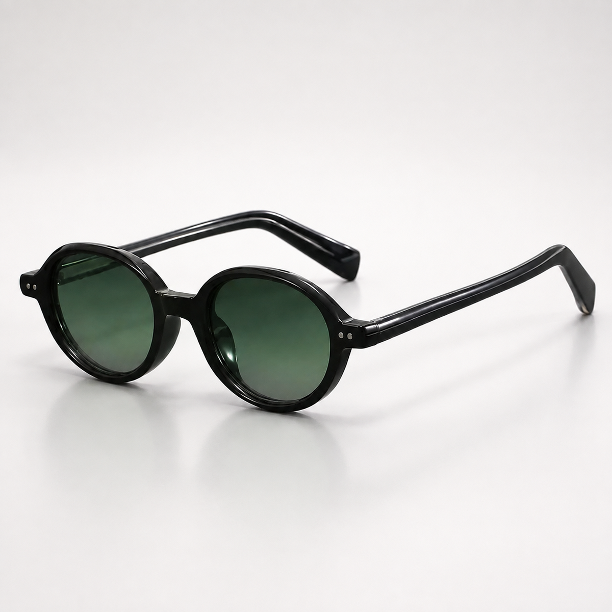 Oscar Retro Round-Frame Sunglasses