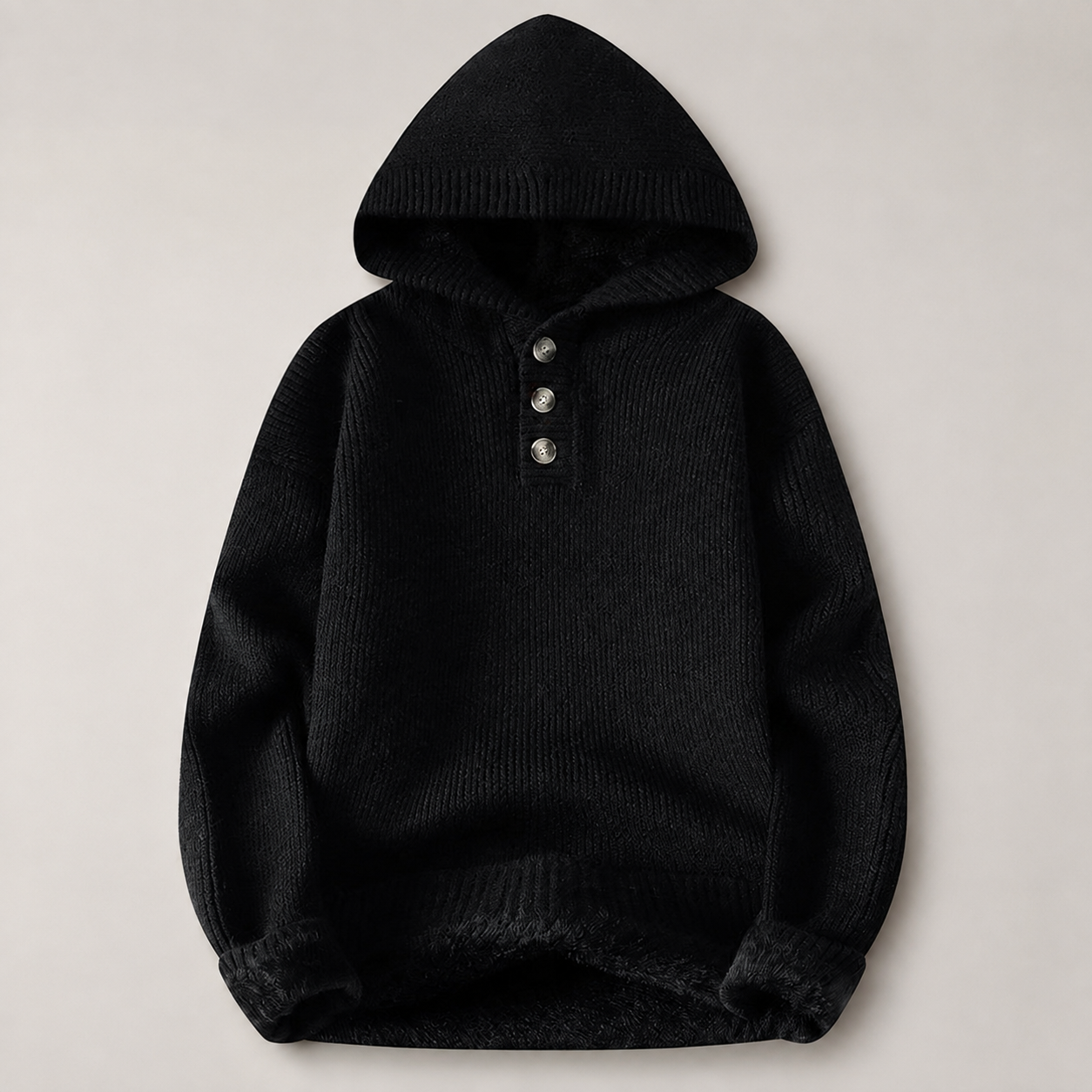 Outlander Men’s Fleece-Lined Knit Hoodie Sweater