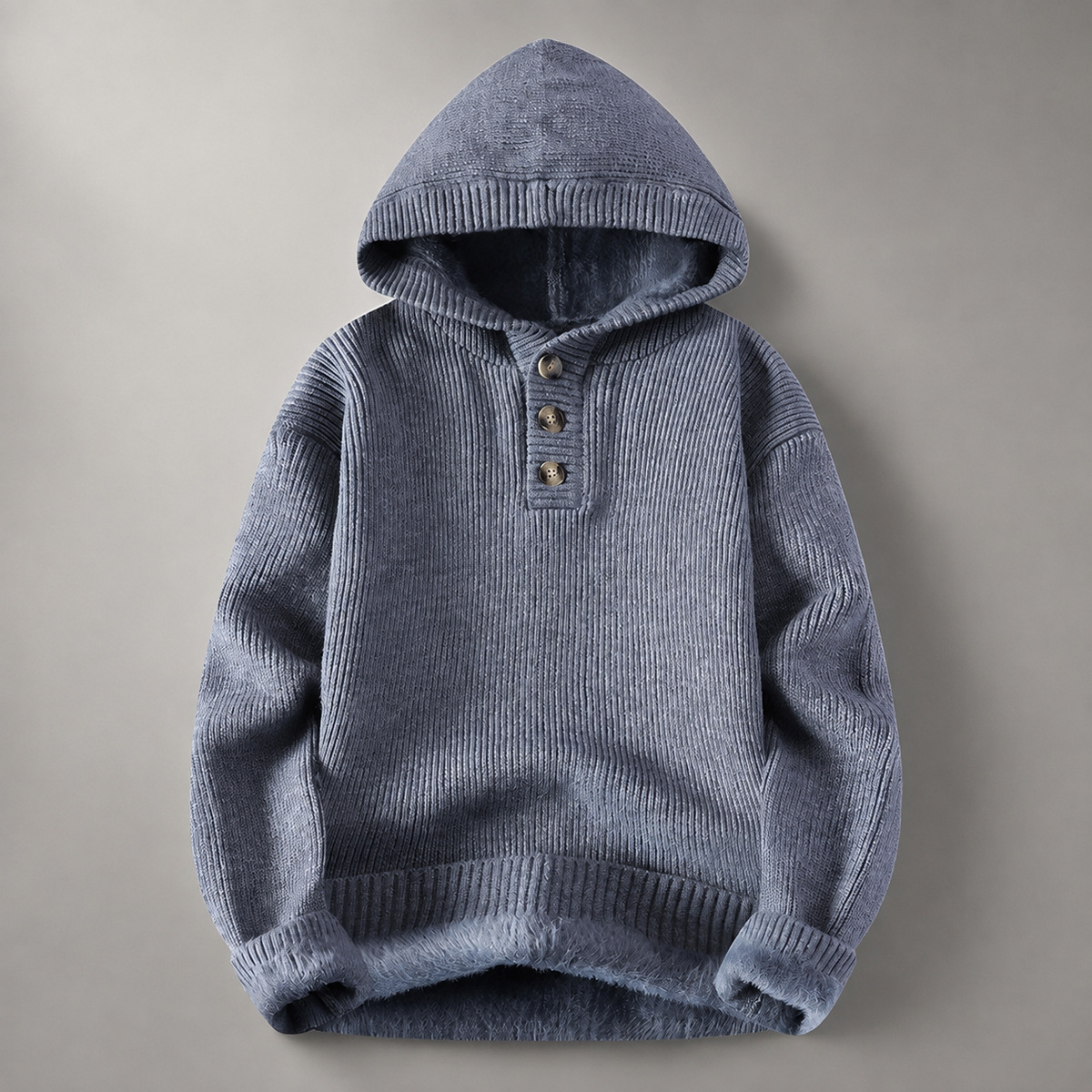 Outlander Men’s Fleece-Lined Knit Hoodie Sweater