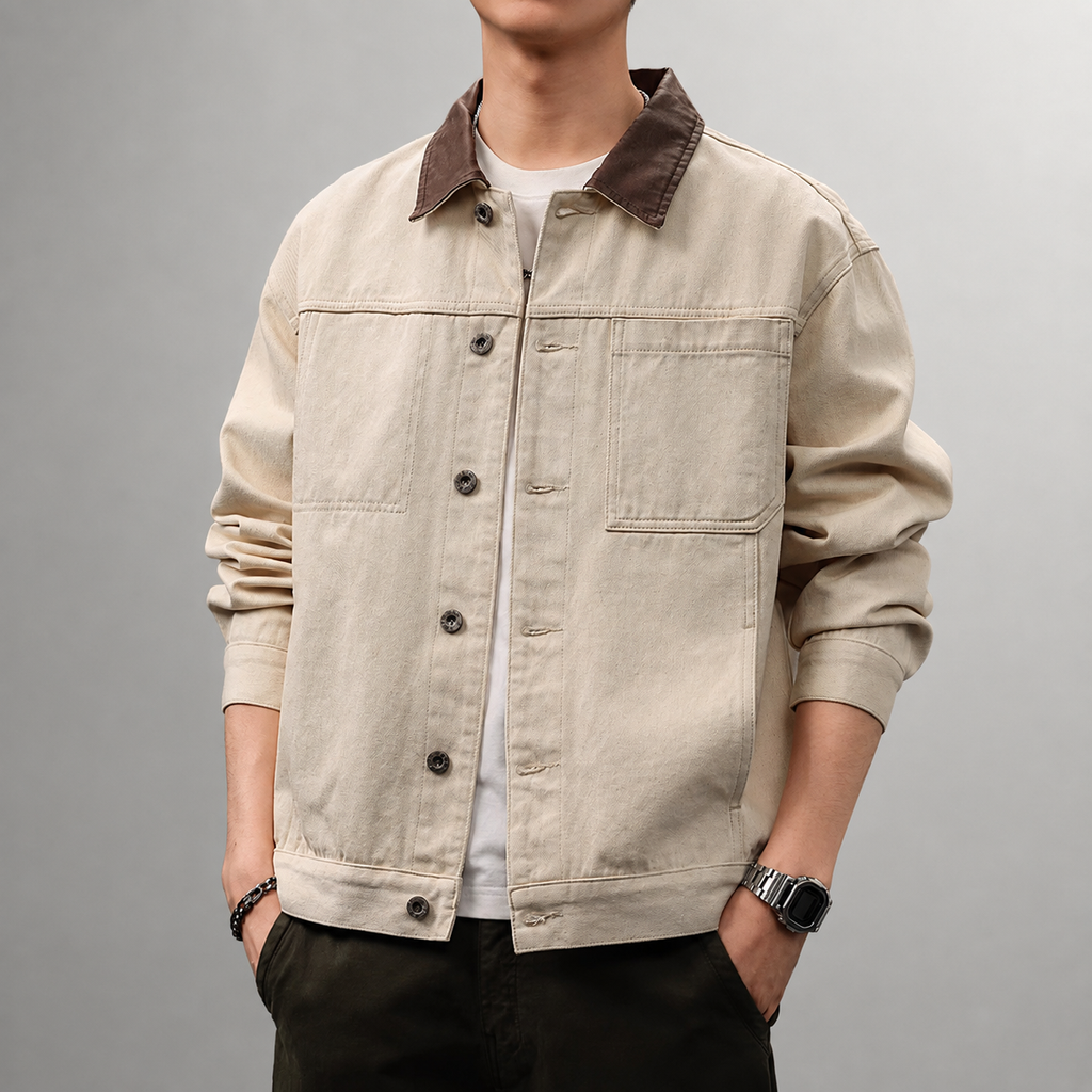Outlander Men’s Contrast Collar Workwear Jacket