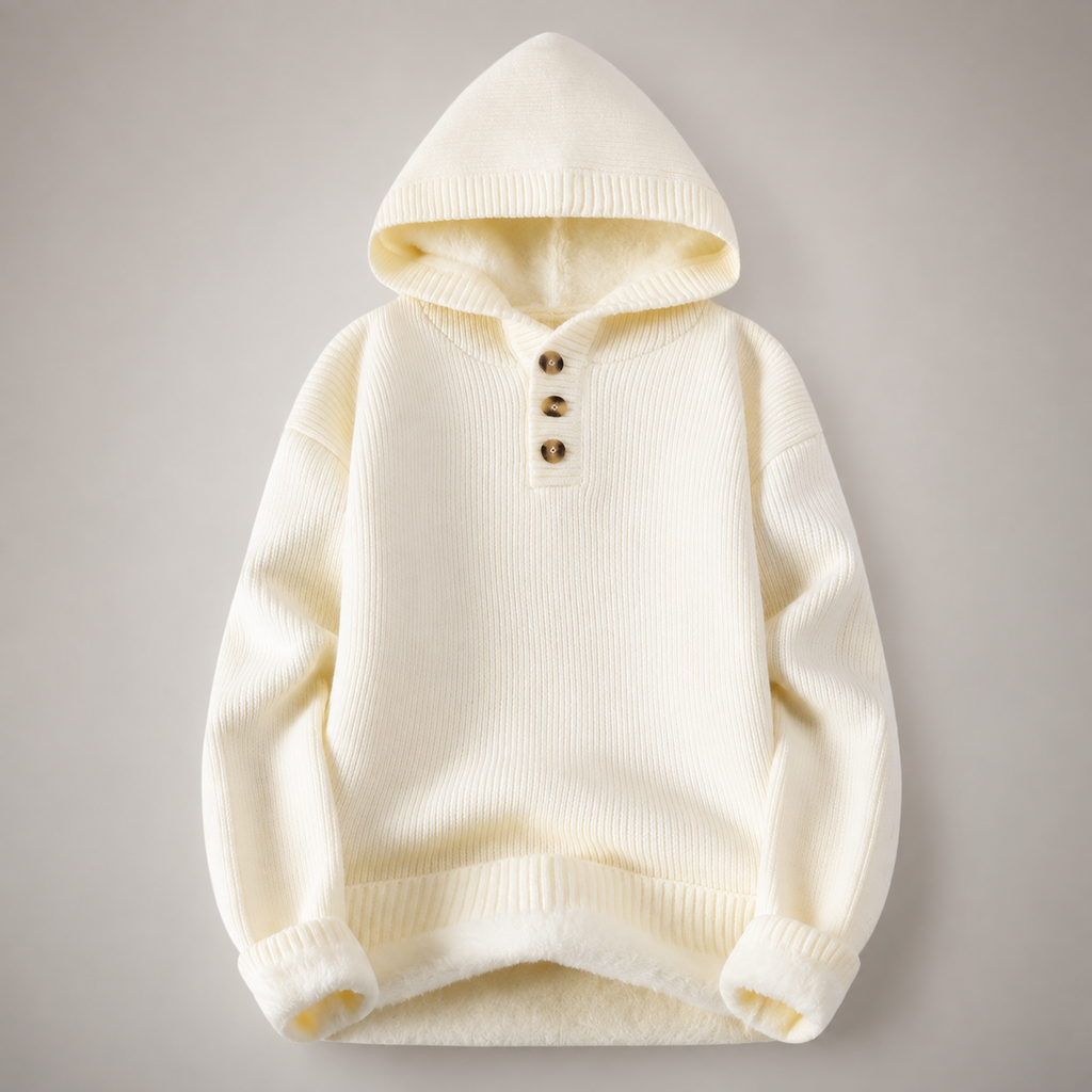 Outlander Men’s Fleece-Lined Knit Hoodie Sweater