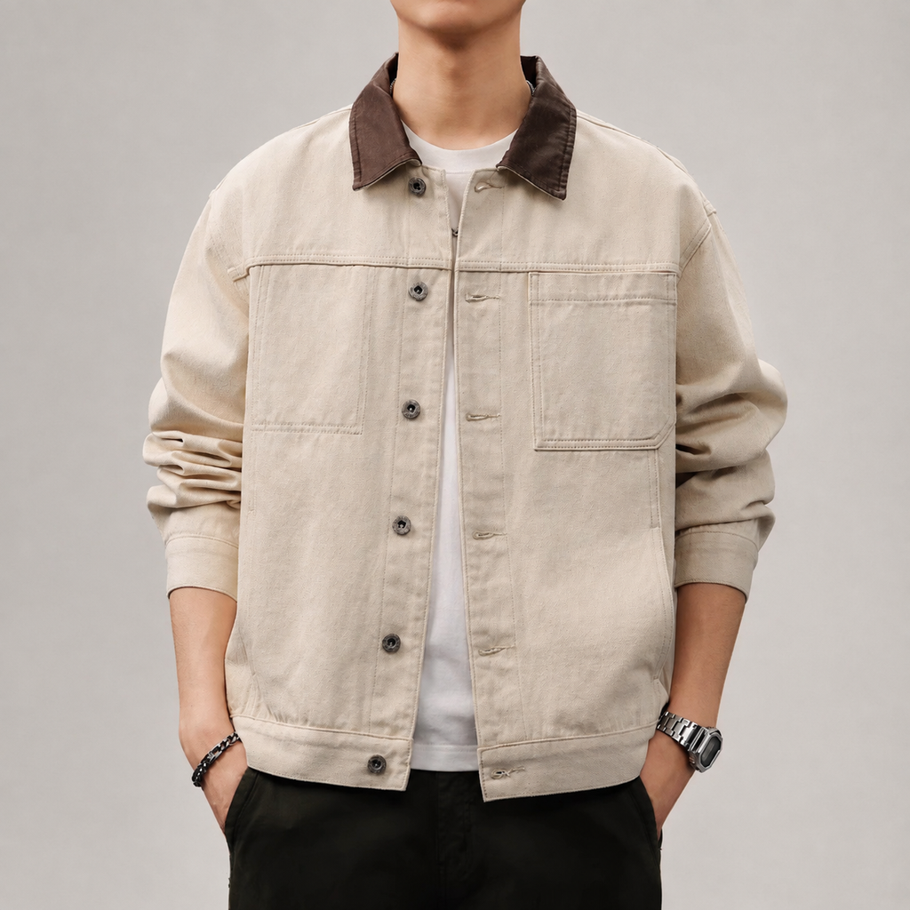 Outlander Men’s Contrast Collar Workwear Jacket
