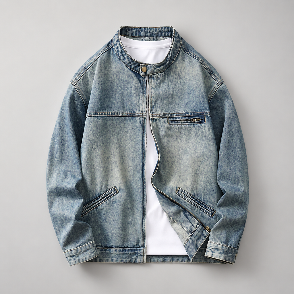 Owen Men’s Washed Stand-Collar Jacket
