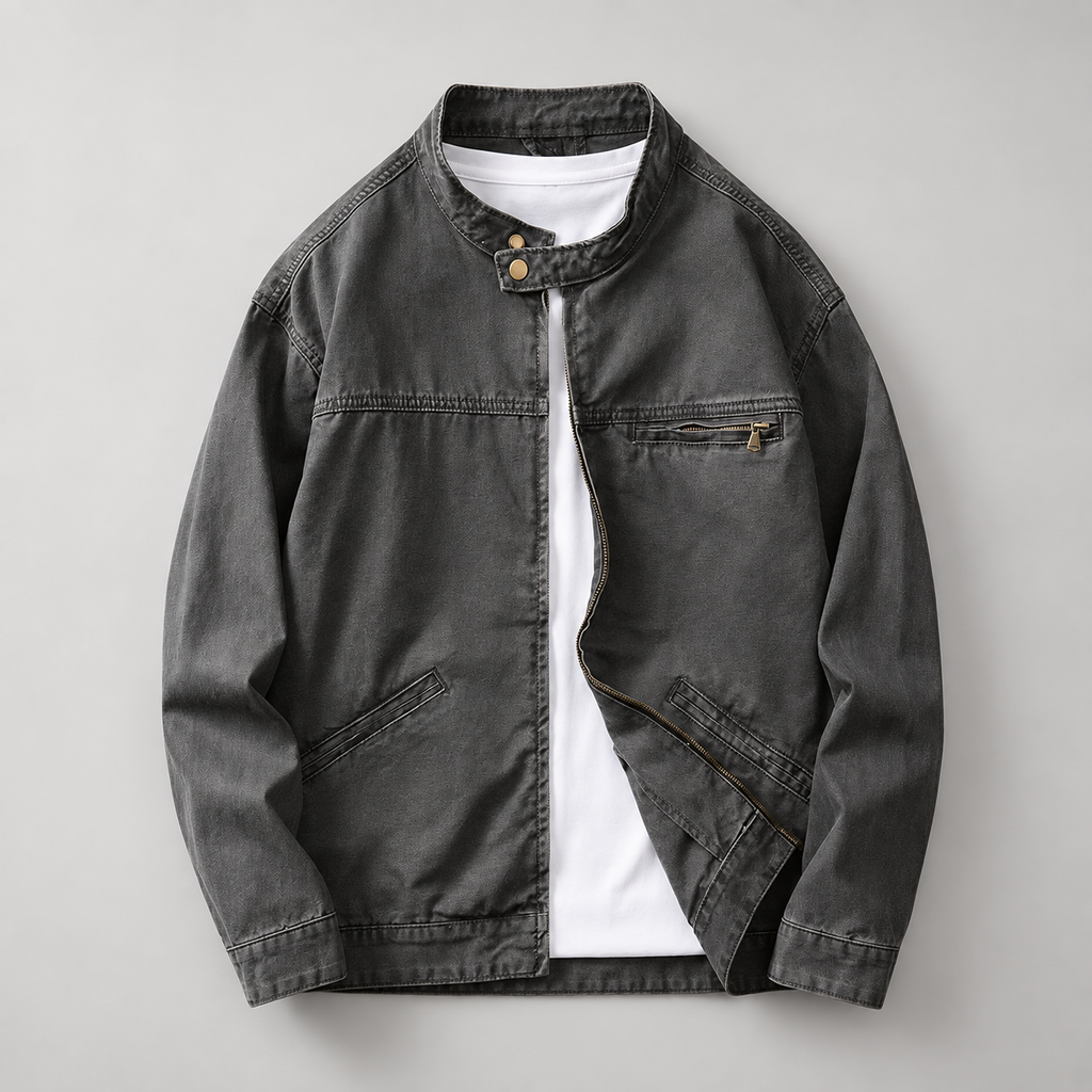 Owen Men’s Washed Stand-Collar Jacket