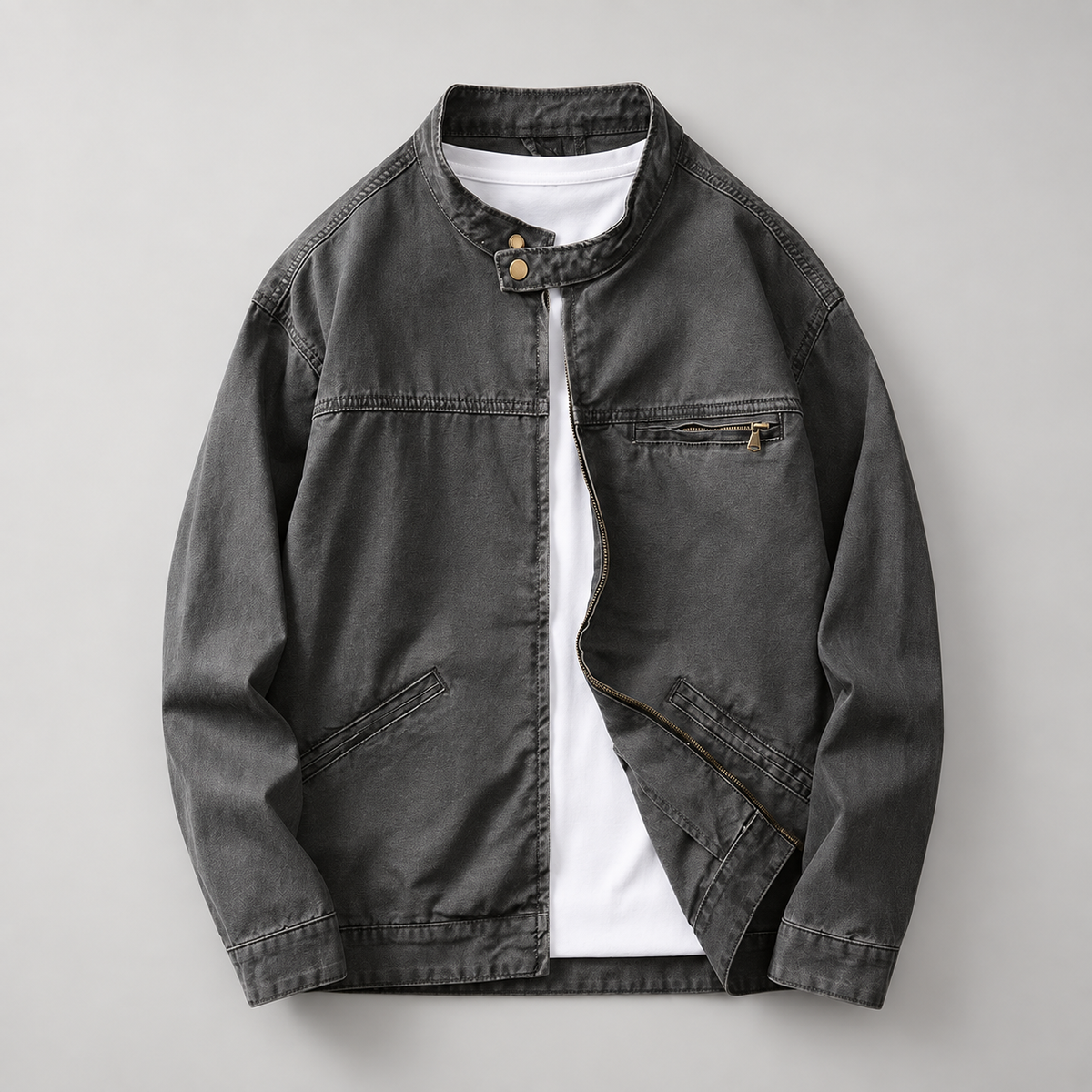 Owen Men’s Washed Stand-Collar Jacket