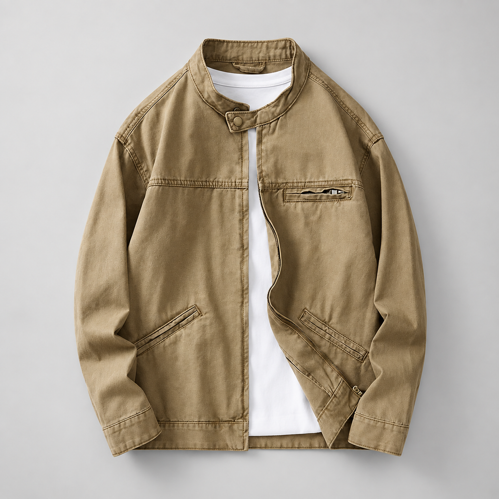 Owen Men’s Washed Stand-Collar Jacket