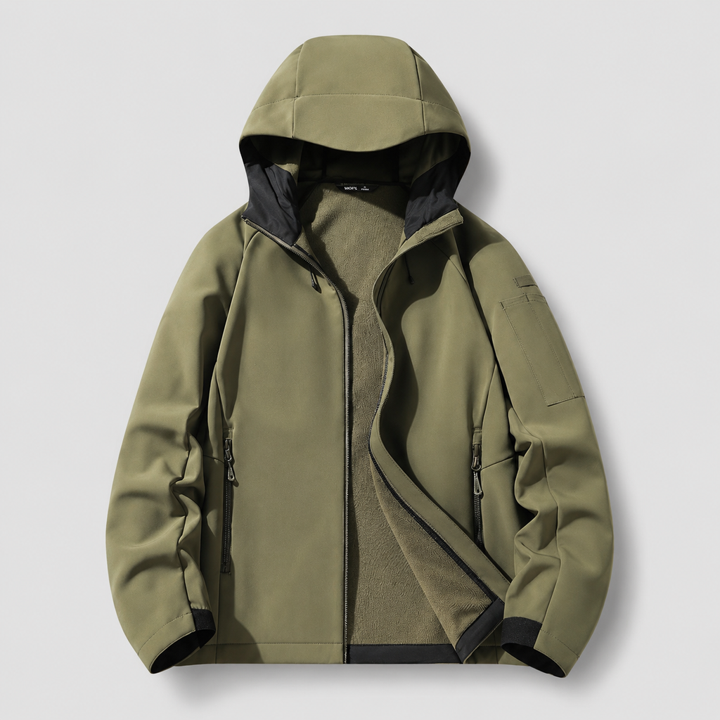 Parker Fleece Lined Zip-Up Hooded Jacket