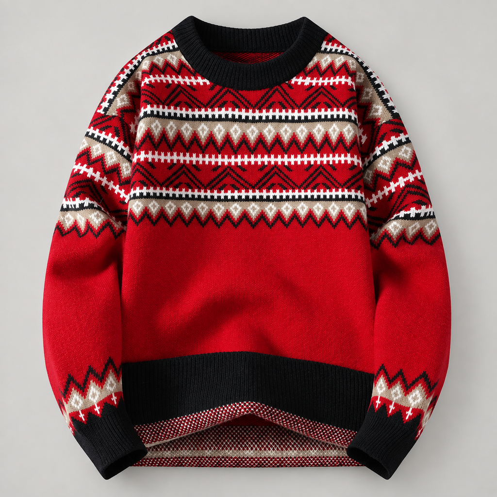 Pascal Men’s Fair Isle Geometric Crewneck Sweater