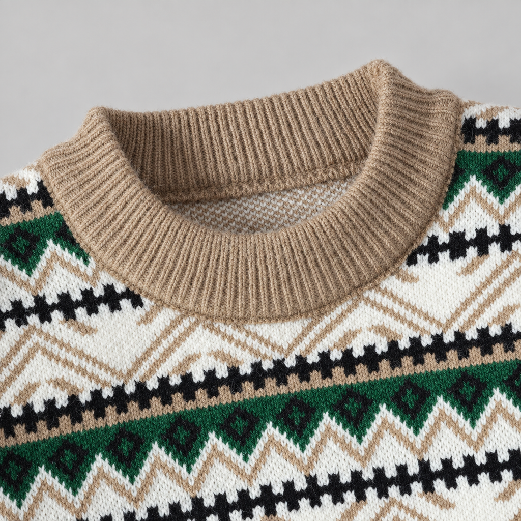 Pascal Men’s Fair Isle Geometric Crewneck Sweater