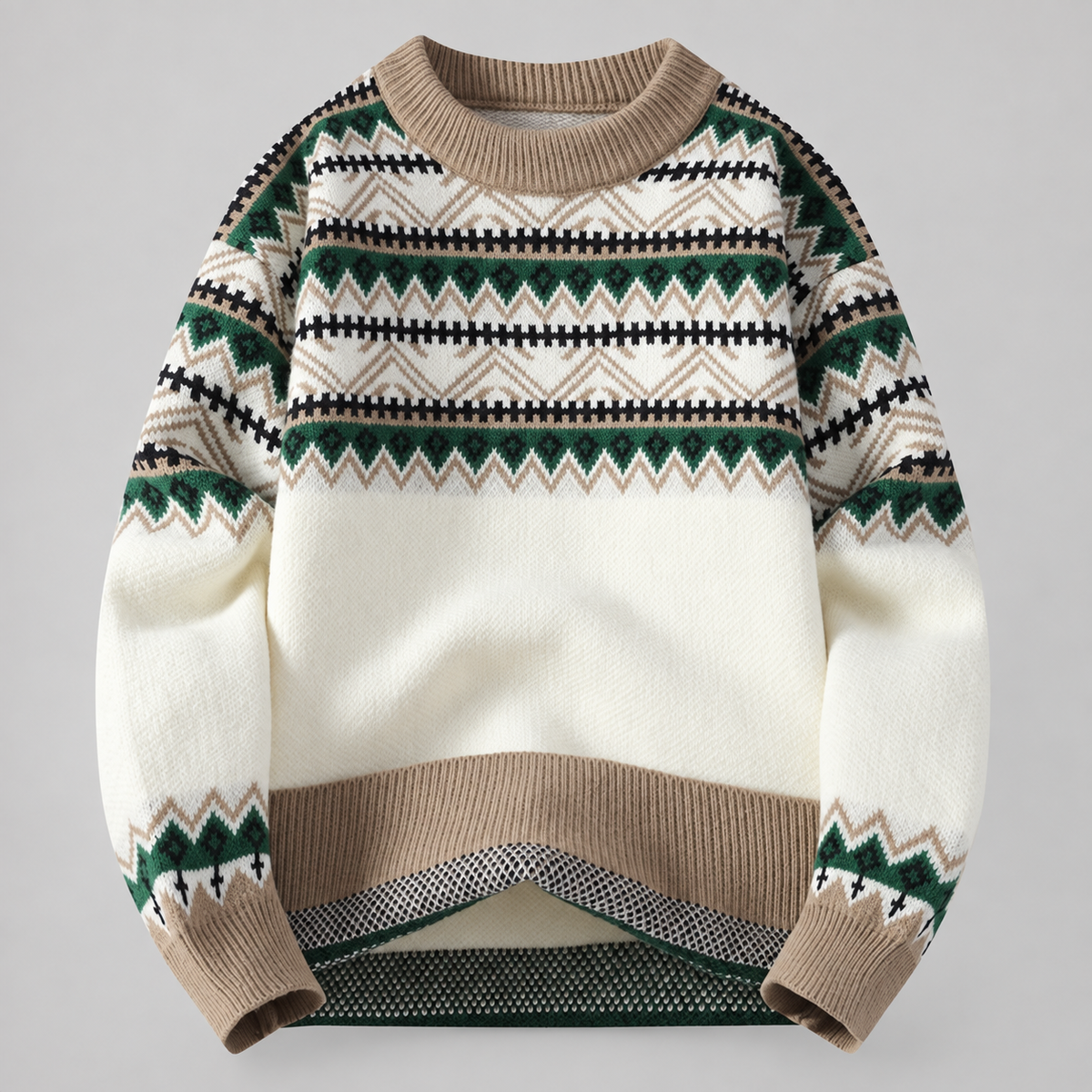 Pascal Men’s Fair Isle Geometric Crewneck Sweater