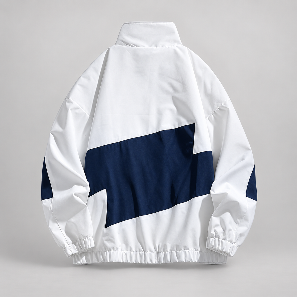 Pierce Men’s Color-Block Full-Zip Stand Collar Jacket