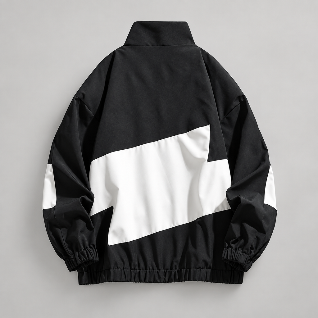 Pierce Men’s Color-Block Full-Zip Stand Collar Jacket