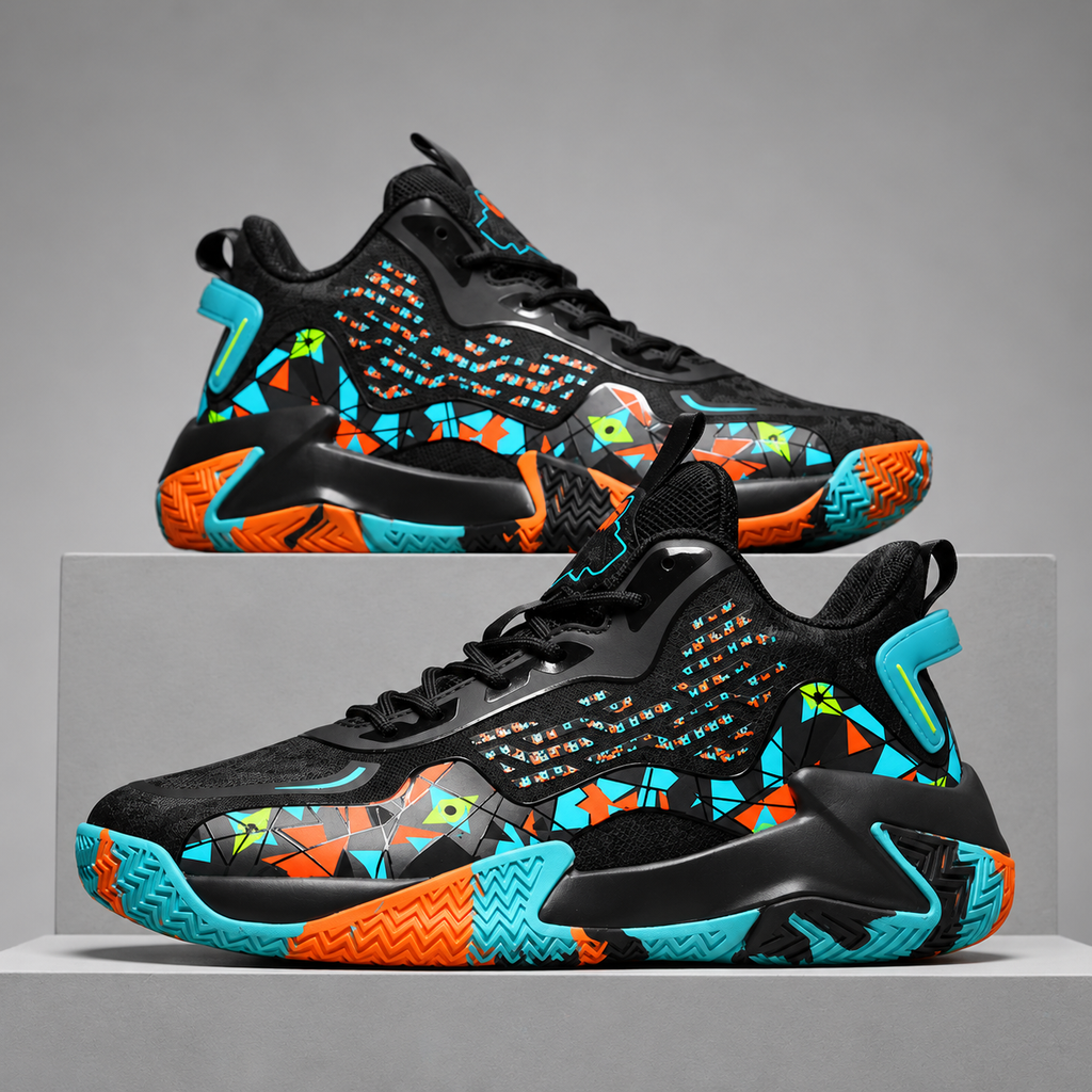 Skyline Colorblock Athletic Sneakers with Sculpted Soles