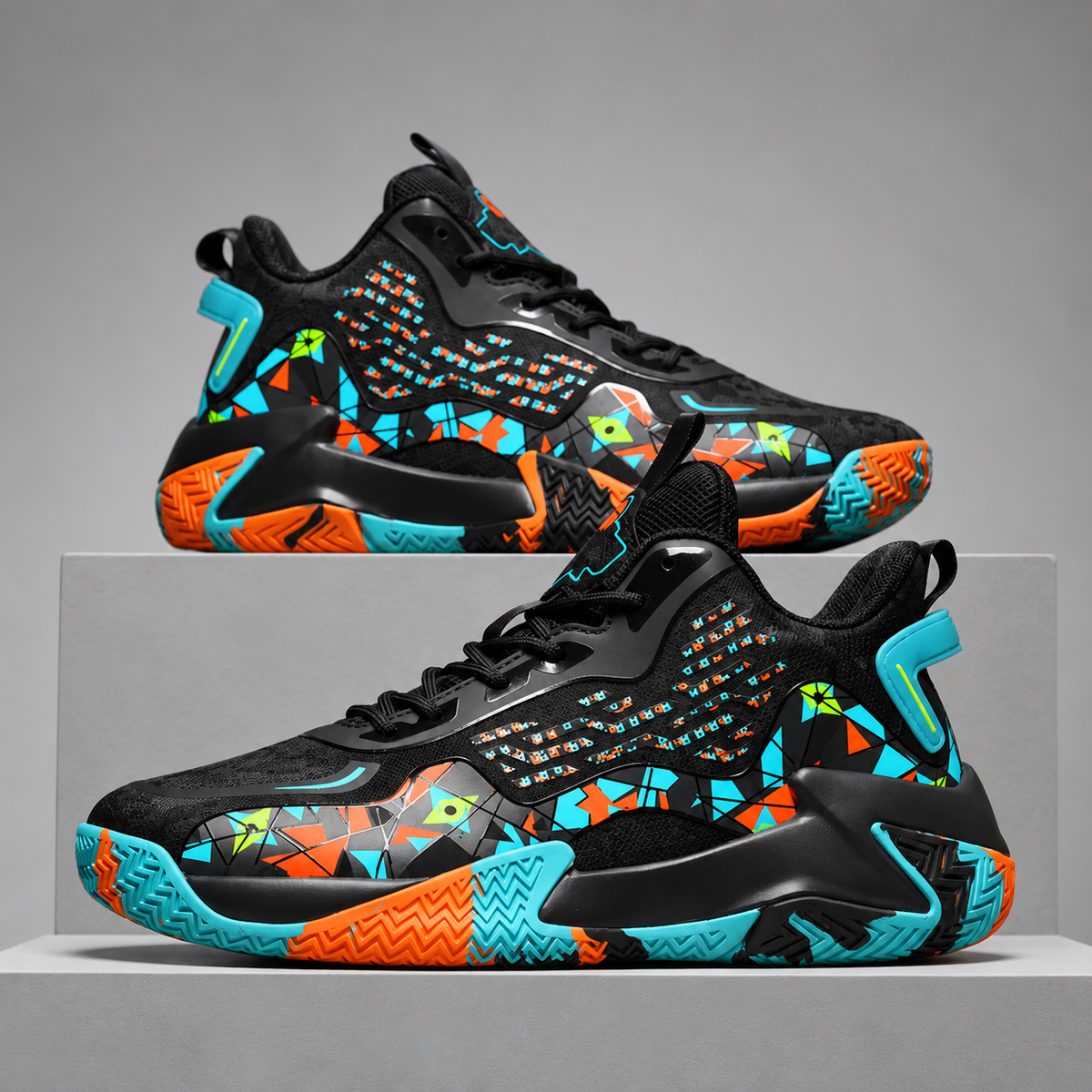 Skyline Colorblock Athletic Sneakers with Sculpted Soles