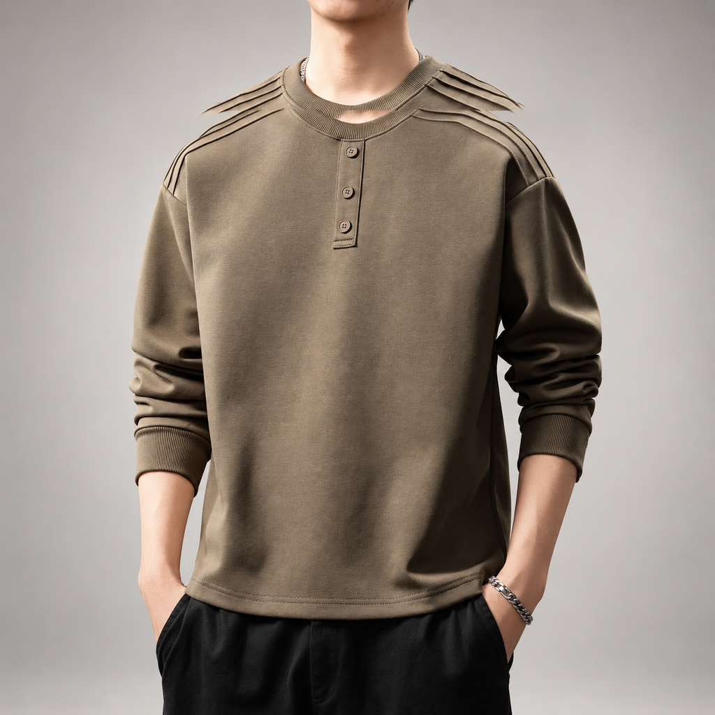 Oswin Men’s Long Sleeve Henley Shirt