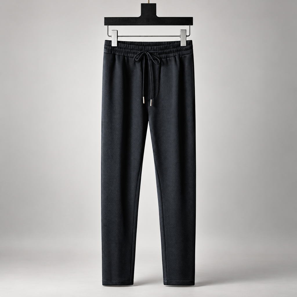 Aldric Men’s Textured Full-Zip Tracksuit Set with Drawstring Pants