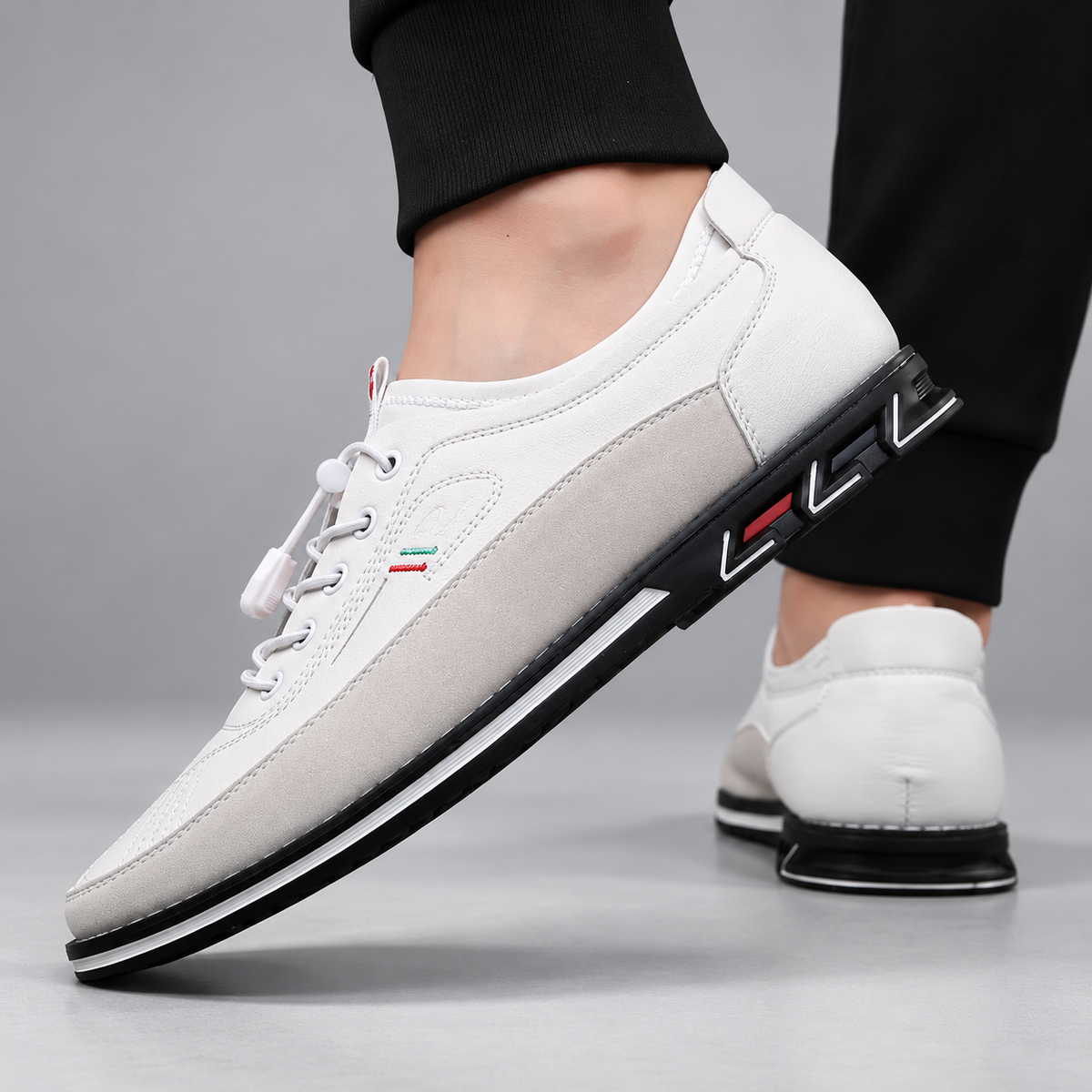 Velor Men’s Lace-Up Casual Sneakers