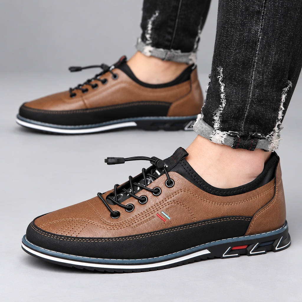 Velor Men’s Lace-Up Casual Sneakers