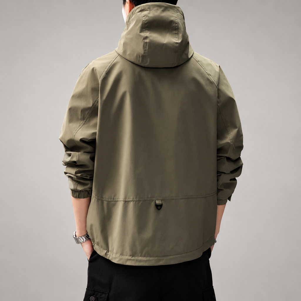 Jacob Men's Zip-Front Hooded Jacket with Snap Closures