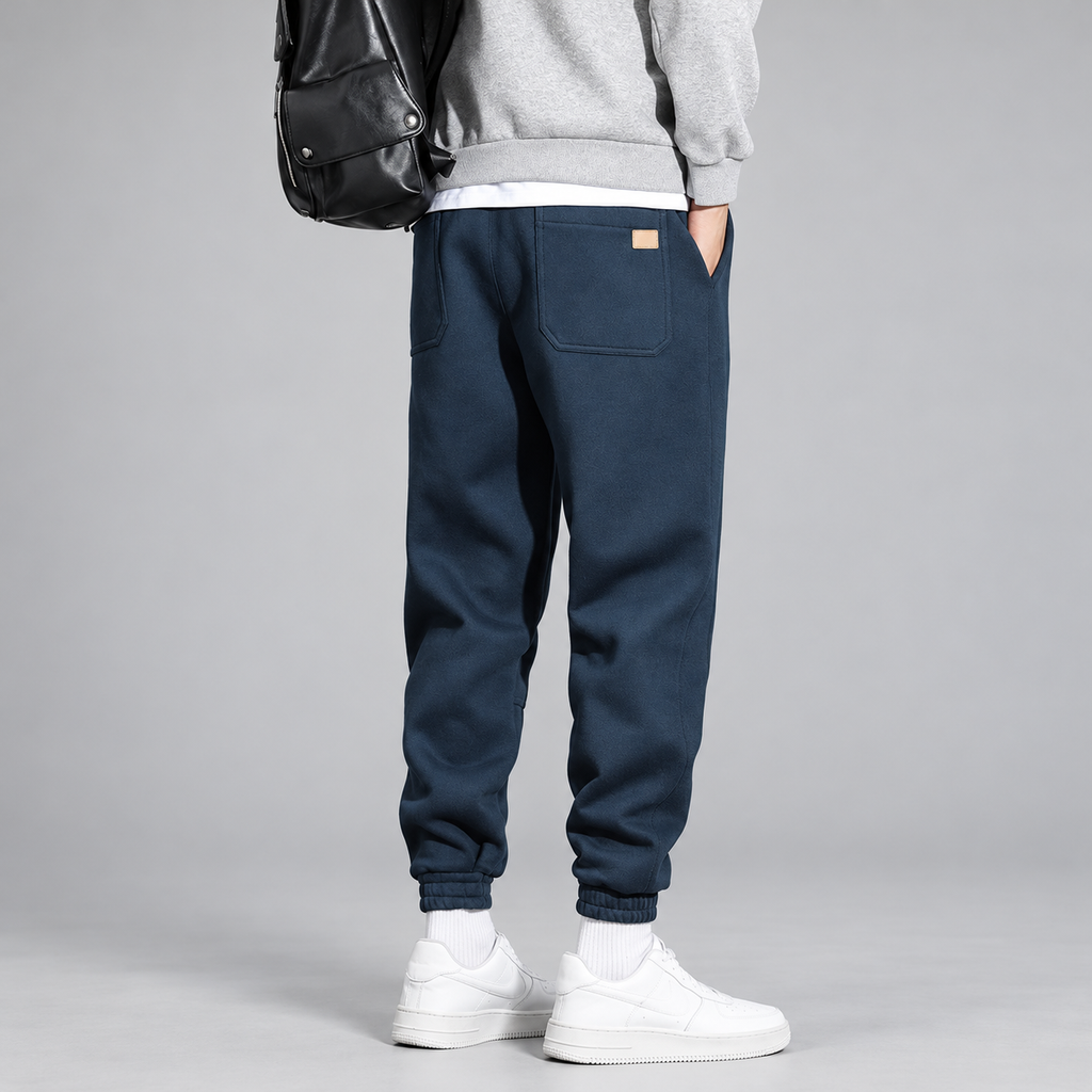 Vittorio Men’s Tapered Jogger Pants with Elastic Cuffs