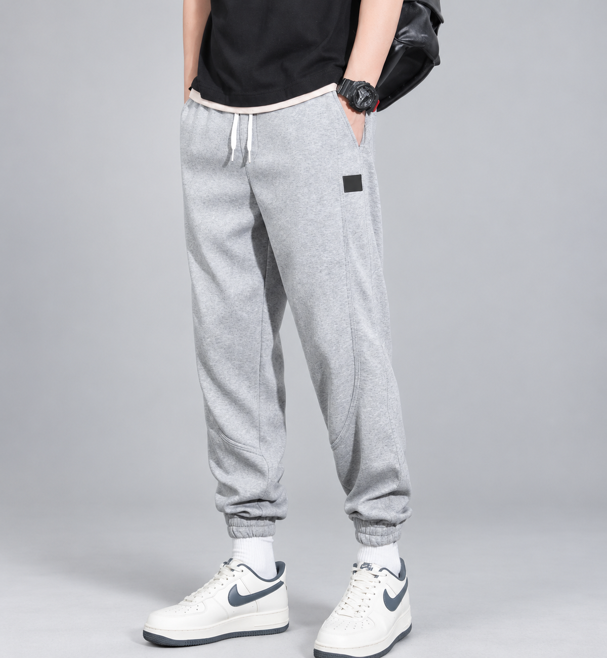 Vittorio Men’s Tapered Jogger Pants with Elastic Cuffs
